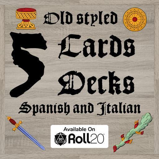 5 SPANISH/ITALIAN CARD DECKS