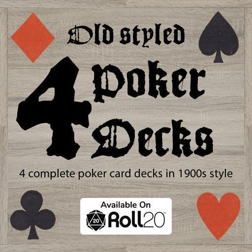4 POKER CARD DECKS