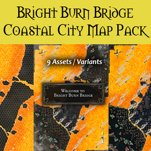 Bright Burn Bridge - Coastal City 5 - Map Pack - KaneyKreative