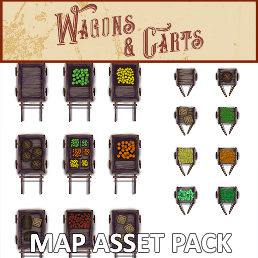 Wagons and Carts Map Asset Pack | Roll20 Marketplace: Digital goods for ...