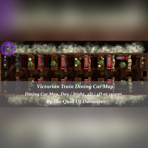 Victorian Train Dining Car Map
