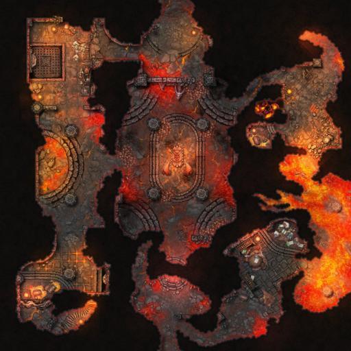 Volcanic Dungeon (7 Maps + 1 Token)
