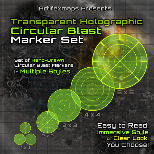 Holographic Circular Blast Marker Set