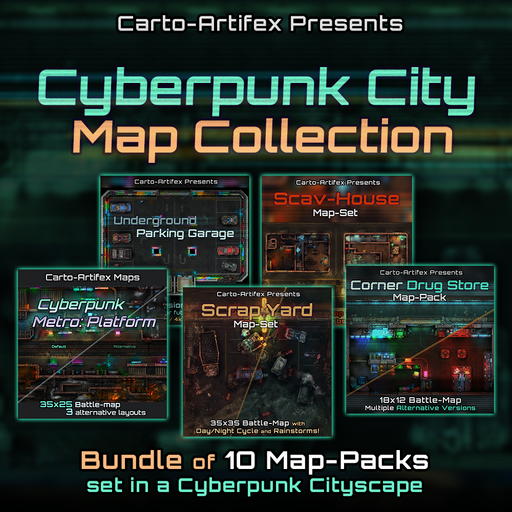 Cyberpunk City Map Collection