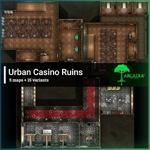 Urban Casino Ruins Battlemaps Pack