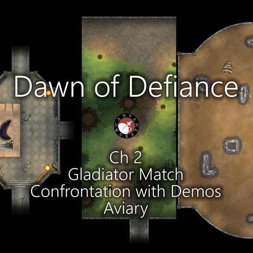 Dawn of Defiance Ch 2: Gladiator Match, Aviary, and Confrontation with Demos