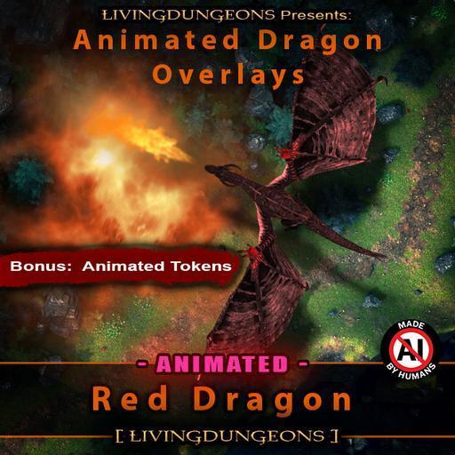Animated Dragon Attack Overlays - Red Dragon