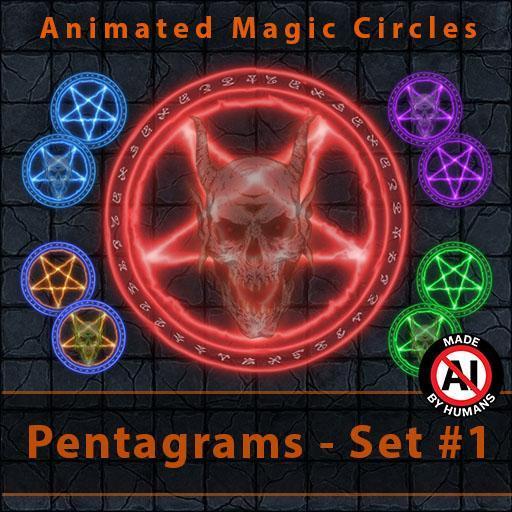 Animated Magic Circles Set 1 - Pentagrams