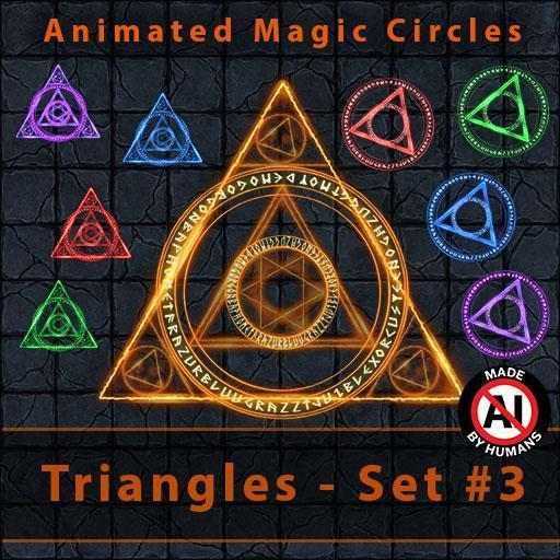 Animated Magic Circles Set 3 - Triangles