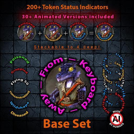 200+ Token Status Overlays Base Set