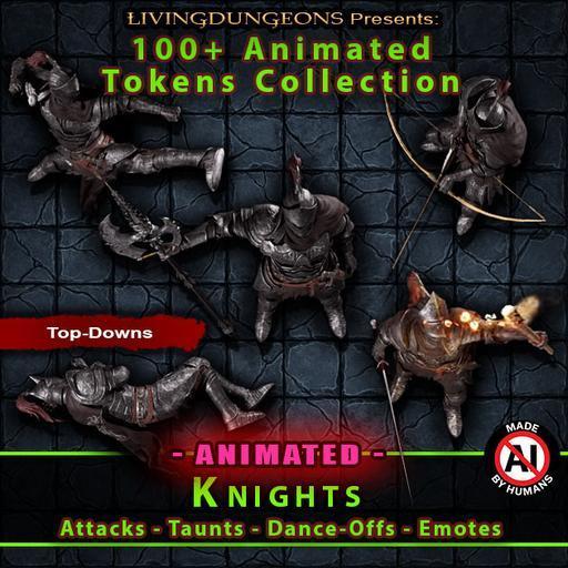 Animated 110+ Knight Top-Down Token Collection