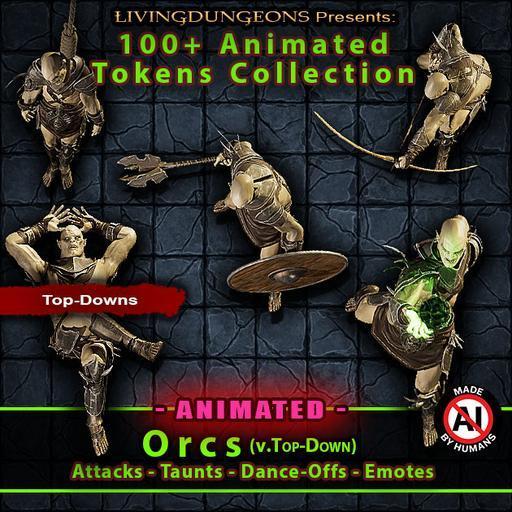 Animated 100+ Orc Top-Down Token Collection