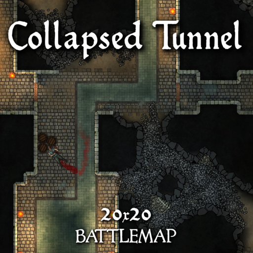 Collapsed Tunnel Battlemap