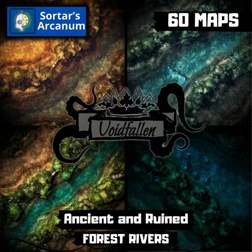 Ancient and Ruined Forest River Roads 5-Pack - Combat Pack - 60 Maps