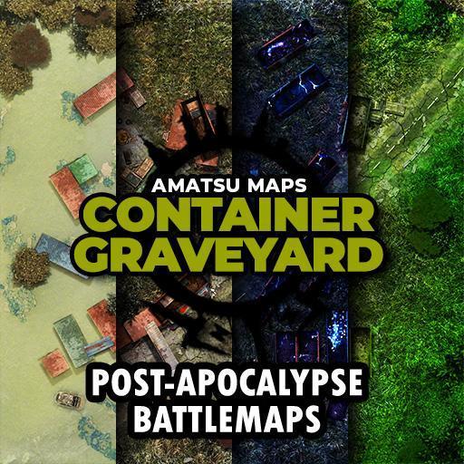 Container Graveyard : Post-apocalyptic battlemap
