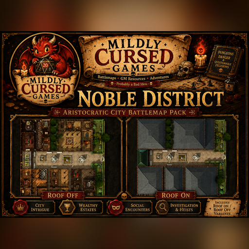 Noble District | Aristocratic City Battlemap Pack