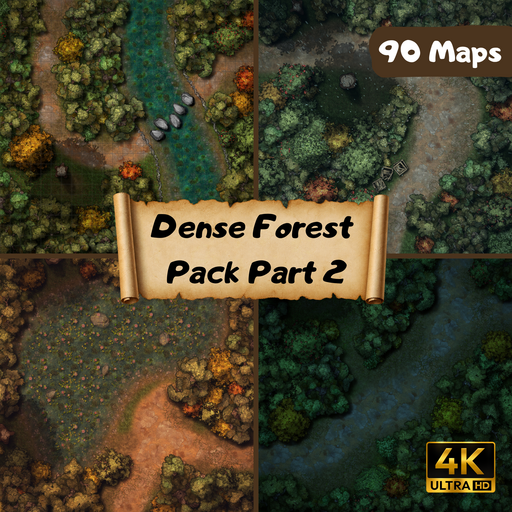 Dense Forest Part 2.  90 piece Map Pack